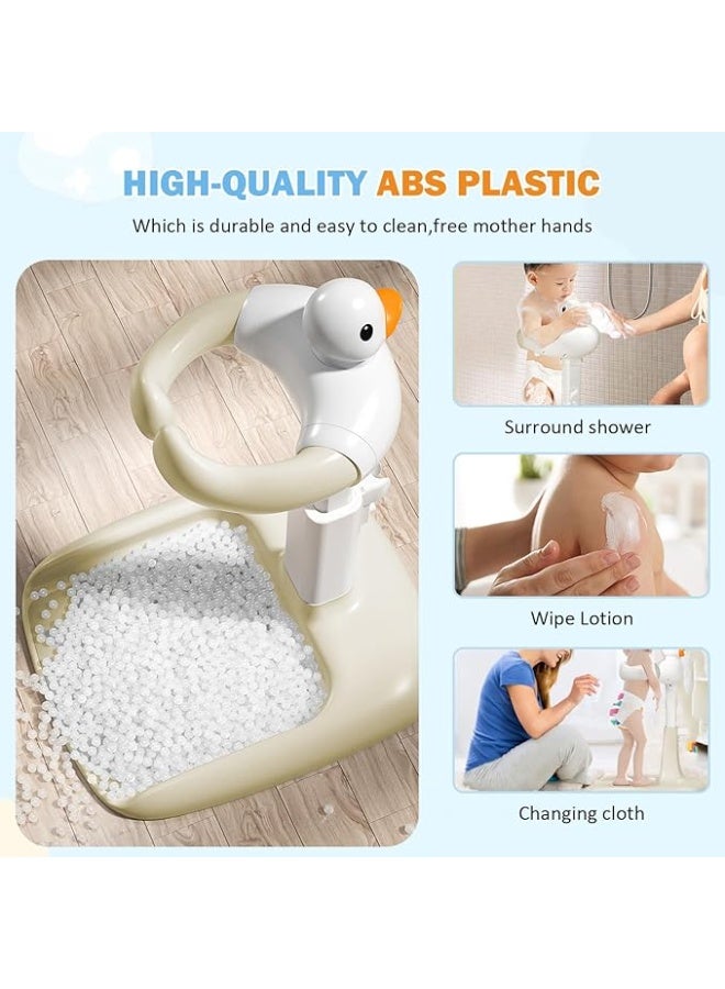 DUNISO Baby Shower Standing Support, Adjustable Height, Foldable Baby Bath Stand with Safe Anti-Slip Base, Easy to Clean and Portable, Support for Infants & Toddlers - Image 4